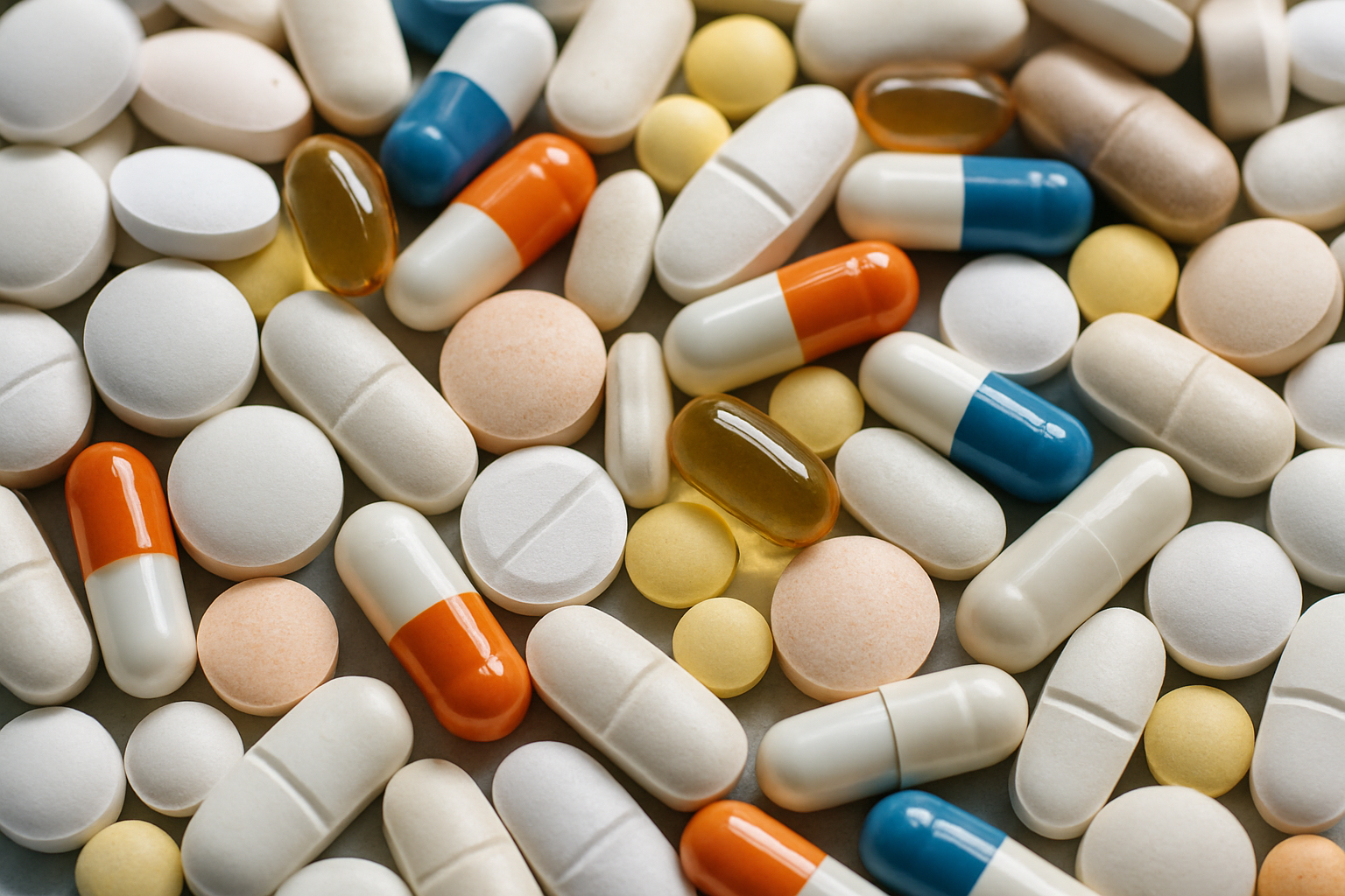 photographic show bunch of pills and medication